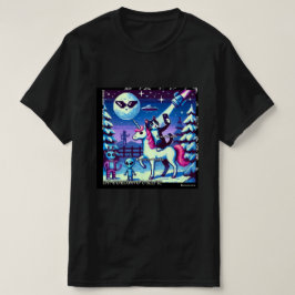 Cat & Unicorn UFO Selfie: Big Meeting #12 T-shirt