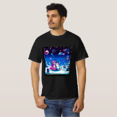 Cat & Unicorn UFO Selfie: Big Meeting #2 T-shirt (Voorkant volledig)