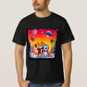 Cat & Unicorn UFO Selfie: Big Meeting #3 T-shirt (Voorkant)