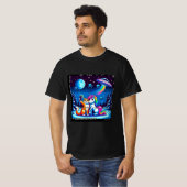 Cat & Unicorn UFO Selfie: Big Meeting #4 T-shirt (Voorkant volledig)
