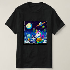 Cat & Unicorn UFO Selfie: Big Meeting #8 T-shirt