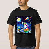 Cat & Unicorn UFO Selfie: Big Meeting #8 T-shirt (Voorkant)