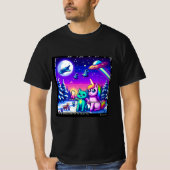 Cat & Unicorn UFO Selfie: Big Meeting #9 T-shirt (Voorkant)