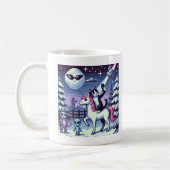 Cat & Unicorn UFO Selfie: Big Meeting Mug Koffiemok (Links)