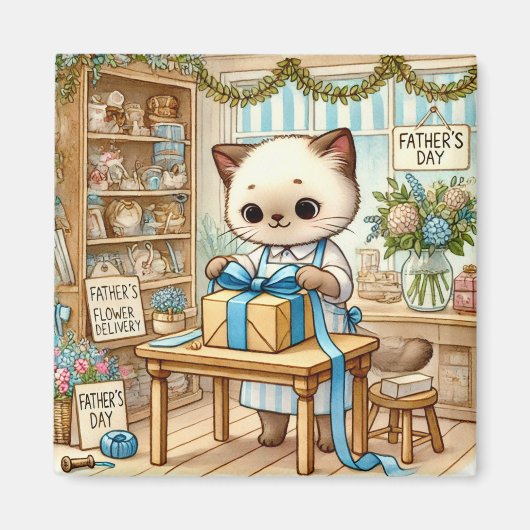 Cat Vaderdag Magnet voor Cat Dads (Voorkant)