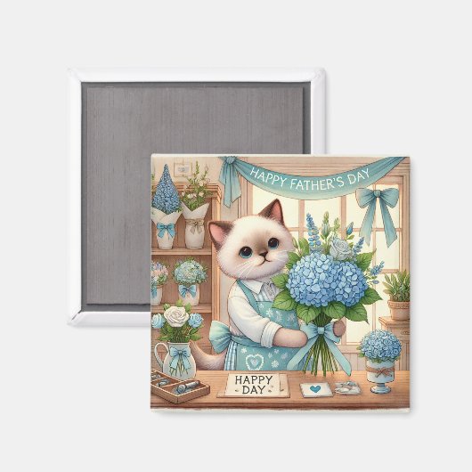 Cat Vaderdag Magnet voor Cat Dads (Voorkant / Achterkant)