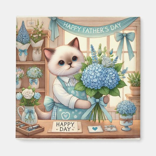 Cat Vaderdag Magnet voor Cat Dads (Voorkant)