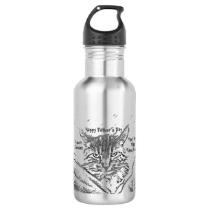 Cat-Vaderdag personaliseren Waterfles