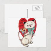 -Cat-Valentijn-GraphicsFairy. Feestdagenkaart (Voorkant / Achterkant)