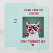 Cat Valentijn Kaart - Purrfect Ontwerp je eigen be (Voorkant / Achterkant)