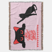 Cat Valentijn - My Heart Is Yours op lichtroze | Deken (Voorkant Verticaal)