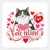 Cat Valentijn Sticker (Voorkant)