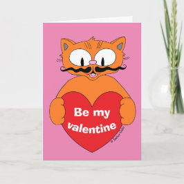 Cat Valentijnsdag Card Cartoon Feestdagen Kaart