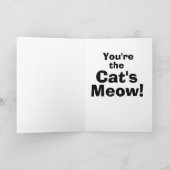 Cat Valentijnsdag Card Cartoon Feestdagen Kaart (Binnen)