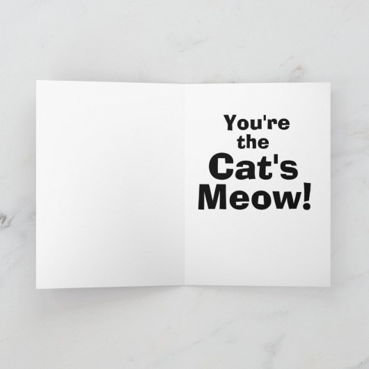 Cat Valentijnsdag Card Cartoon Feestdagen Kaart (Binnen)