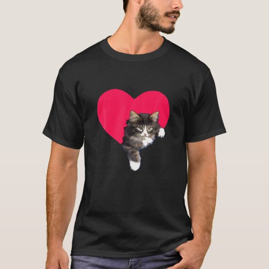 Cat Valentijnsdag Cute Kat Valentijn Gifts Cat T-shirt (Voorkant)