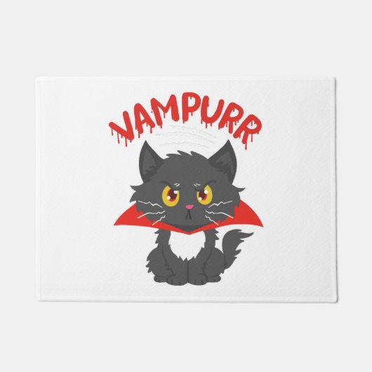 Cat Vampire Halloween Deurmat (Voorkant)