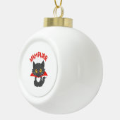 Cat Vampire Halloween Keramische Bal Ornament (Rechts)