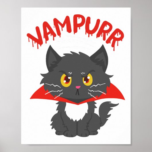 Cat Vampire Halloween Poster (Voorkant)