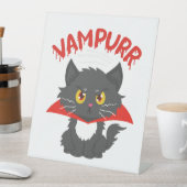 Cat Vampire Halloween Reclamebord Met Voetstuk (Insitu)