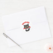 Cat Vampire Halloween Ronde Sticker (Envelop)