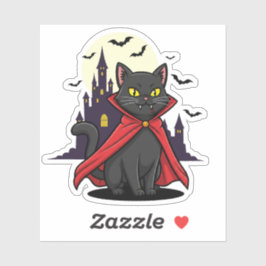 Cat Vampire - Schattige Fanged Halloween Kat Sticker