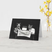 Cat van de Cake Cake Cute Cute Kaart (Gele Bloem)