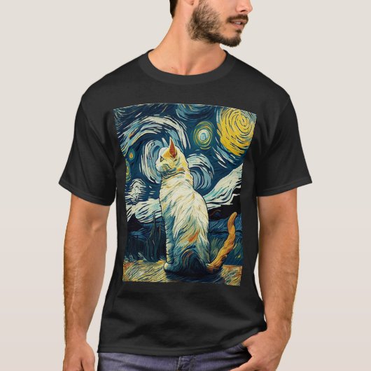 Cat Van Gogh - Cat Art Lover T-shirt (Voorkant)