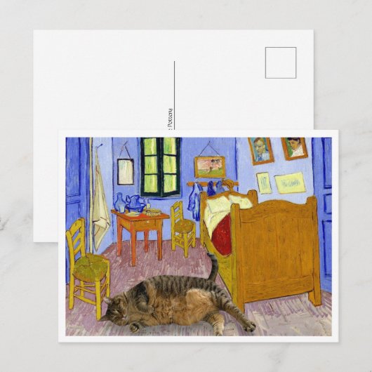 Cat Van Gough Briefkaart (Voorkant / Achterkant)