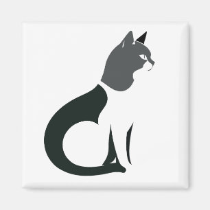 Cat Vector Art Animal Modern Urban Graphic City Magneet