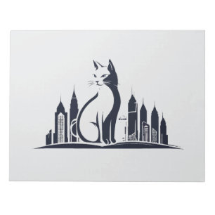 Cat Vector Art Animal Modern Urban Graphic City Notitieblok