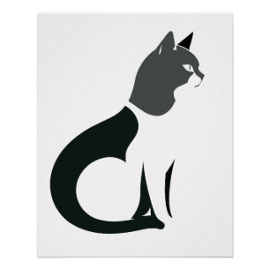 Cat Vector Art Animal Modern Urban Graphic City Perfect Poster