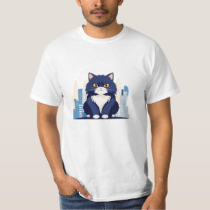 Cat Vector Art Animal Modern Urban Graphic City T-shirt