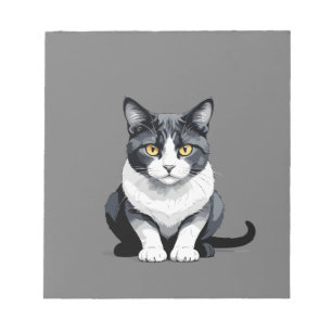 Cat Vector Grafische Kunst Portret Dierlijke Geest Notitieblok