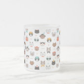 Cat Verjaardagstekst op Frosted Mok (Center)