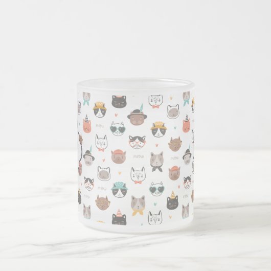 Cat  Verjaardagstekst op Frosted Mok (Center)