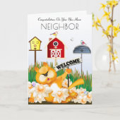 Cat verwelkomt vogels in de buurt | Nieuwe startpu Kaart (Gele Bloem)