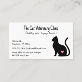 Cat Veterinary Clinic Pink Heart Visitekaartje (Voorkant)