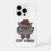 Cat Vibes – Cool Grey Cat Design iPhone Hoesje (Achterkant)