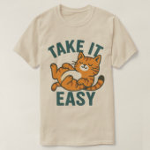 Cat Vibes doe het rustig aan T-shirt (Design voorkant)