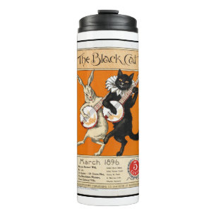 Cat Vintage Poster en Retro Design Poster Thermosbeker
