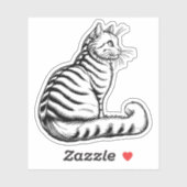 Cat vinyl sticker (Vel)