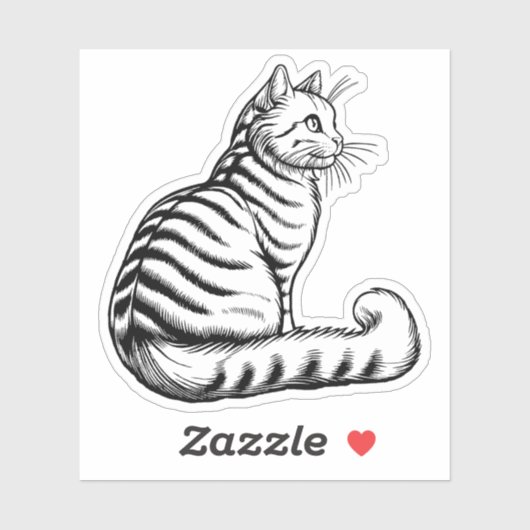 Cat vinyl sticker (Vel)