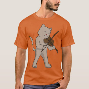 Cat violine cadeau-violist speelinstrument t-shirt