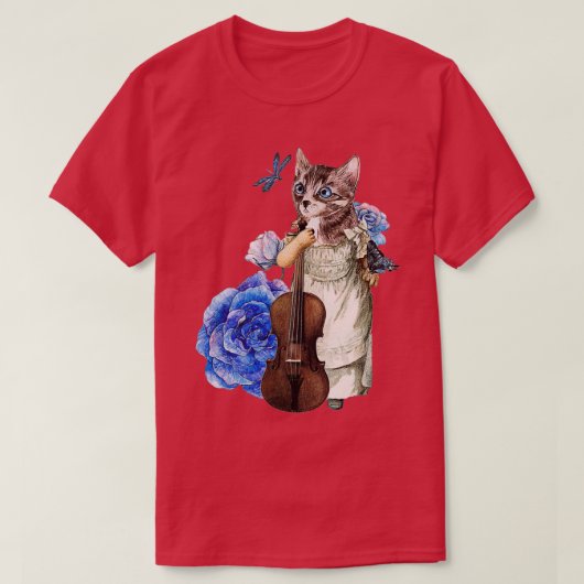 Cat Violinist T-shirt (Design voorkant)