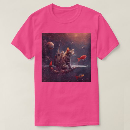 Cat Vissen Space T-shirt (Design voorkant)