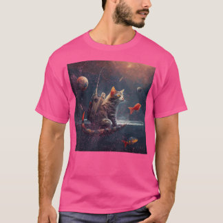 Cat Vissen Space T-shirt