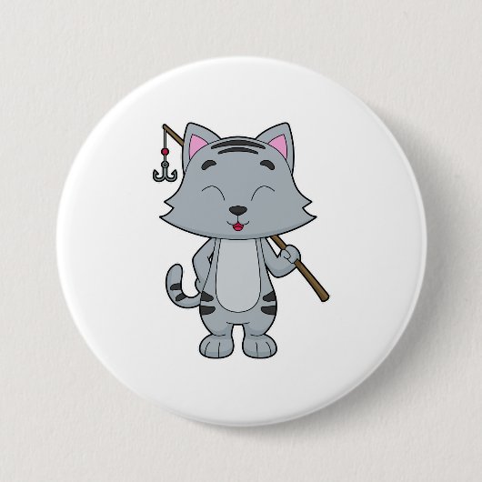 Cat Vist Fisher Finshing rod Ronde Button 7,6 Cm (Voorkant)