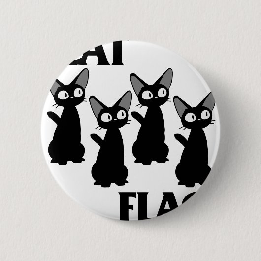 CAT VLAG 2 RONDE BUTTON 5,7 CM (Voorkant)