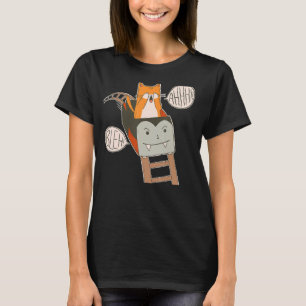 Cat voor Cute en Scared Roller Onderzetter T-shirt